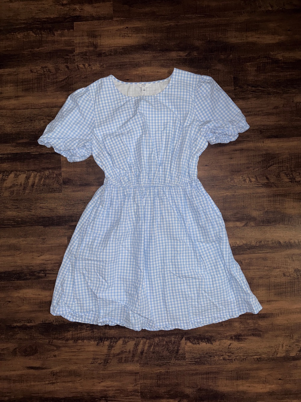 crown & ivy Blue and White Gingham Dress